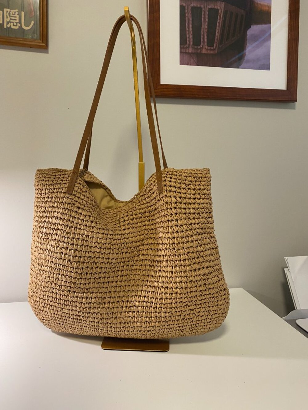 Studio Collection Raffia Shoulder Bag - Picture 2 of 4